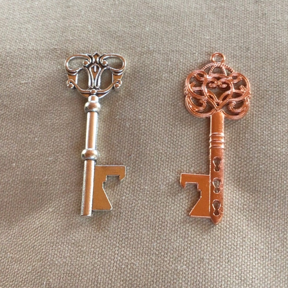 Bundle of 2 Vintage Replica Antique Skeleton Key Bottle Openers